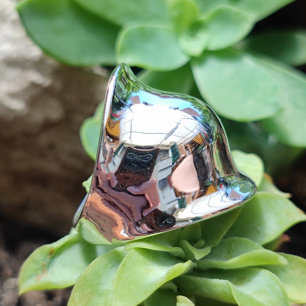 Anello a fascia bombata in argento 925 - SARDHA