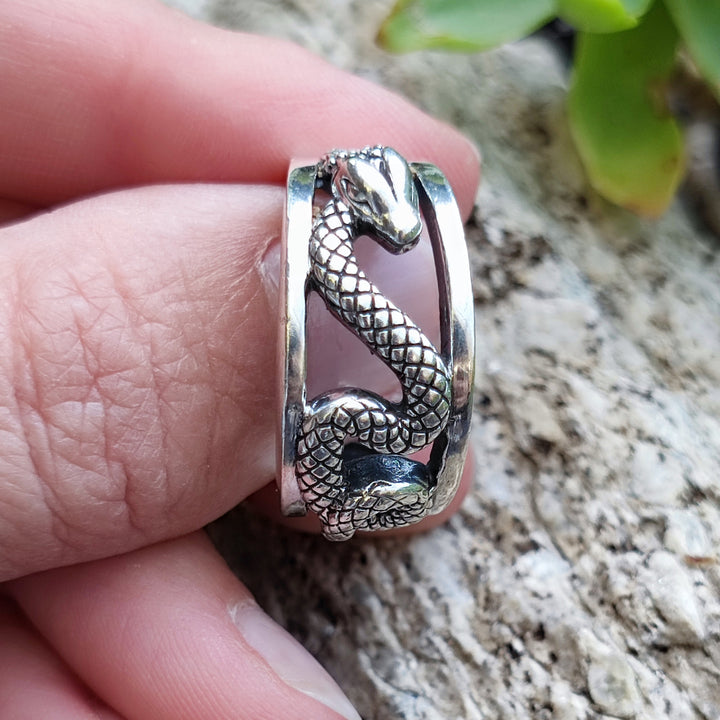 Anello in argento 925 serpenti - AMKHADI