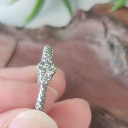 Anello in argento 925 serpente - UROBORO