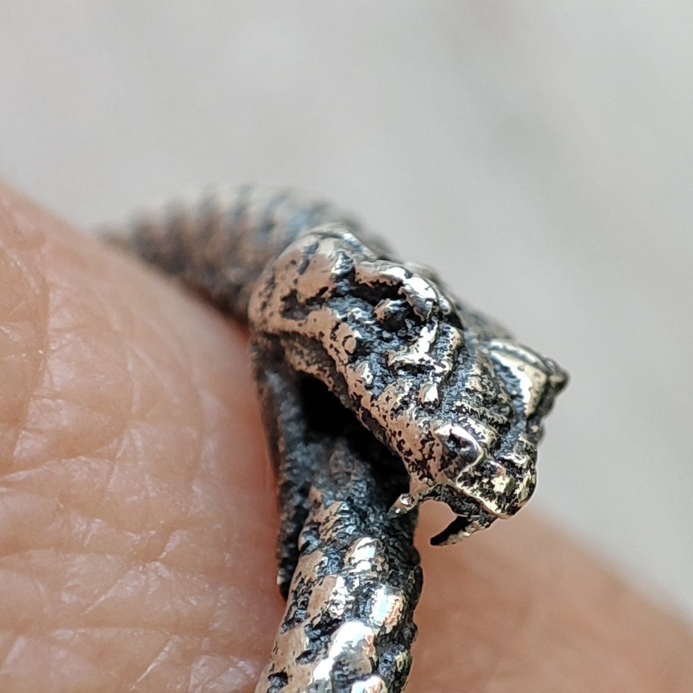Anello in argento 925 serpente - UROBORO