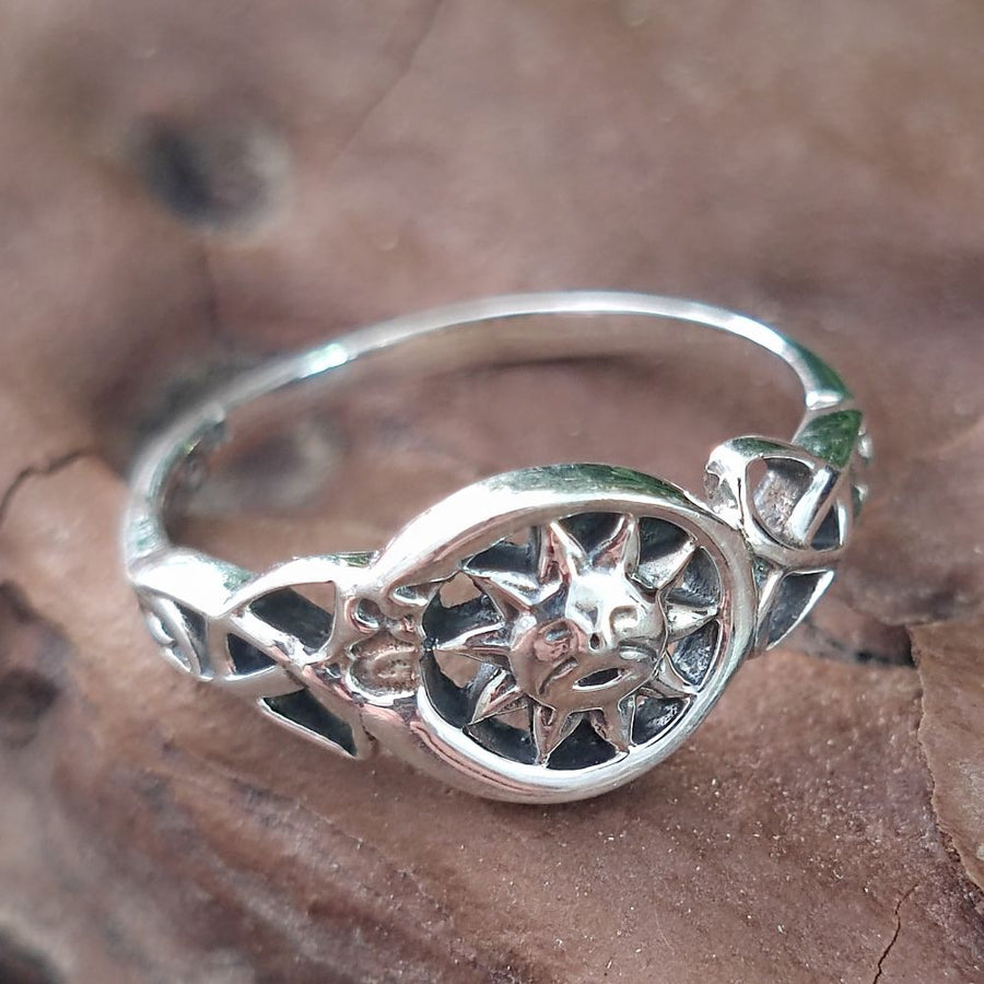 Anello in argento 925 con sole - KOPHAL
