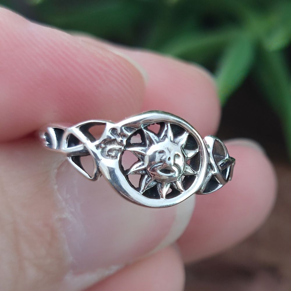 Anello in argento 925 con sole - KOPHAL