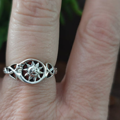 Anello in argento 925 con sole - KOPHAL