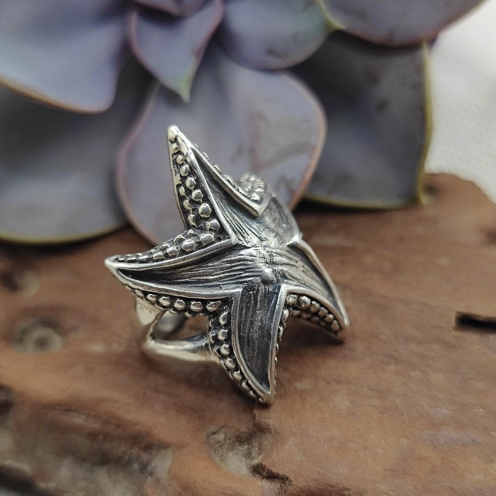 Anello con stella marina in argento 925 - SETAREH