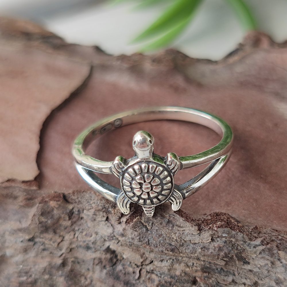 Anello in argento 925 con tartaruga - KACABO