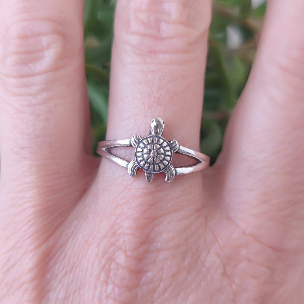 Anello in argento 925 con tartaruga - KACABO