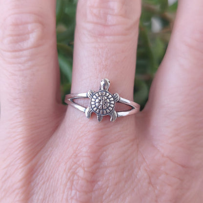 Anello in argento 925 con tartaruga - KACABO