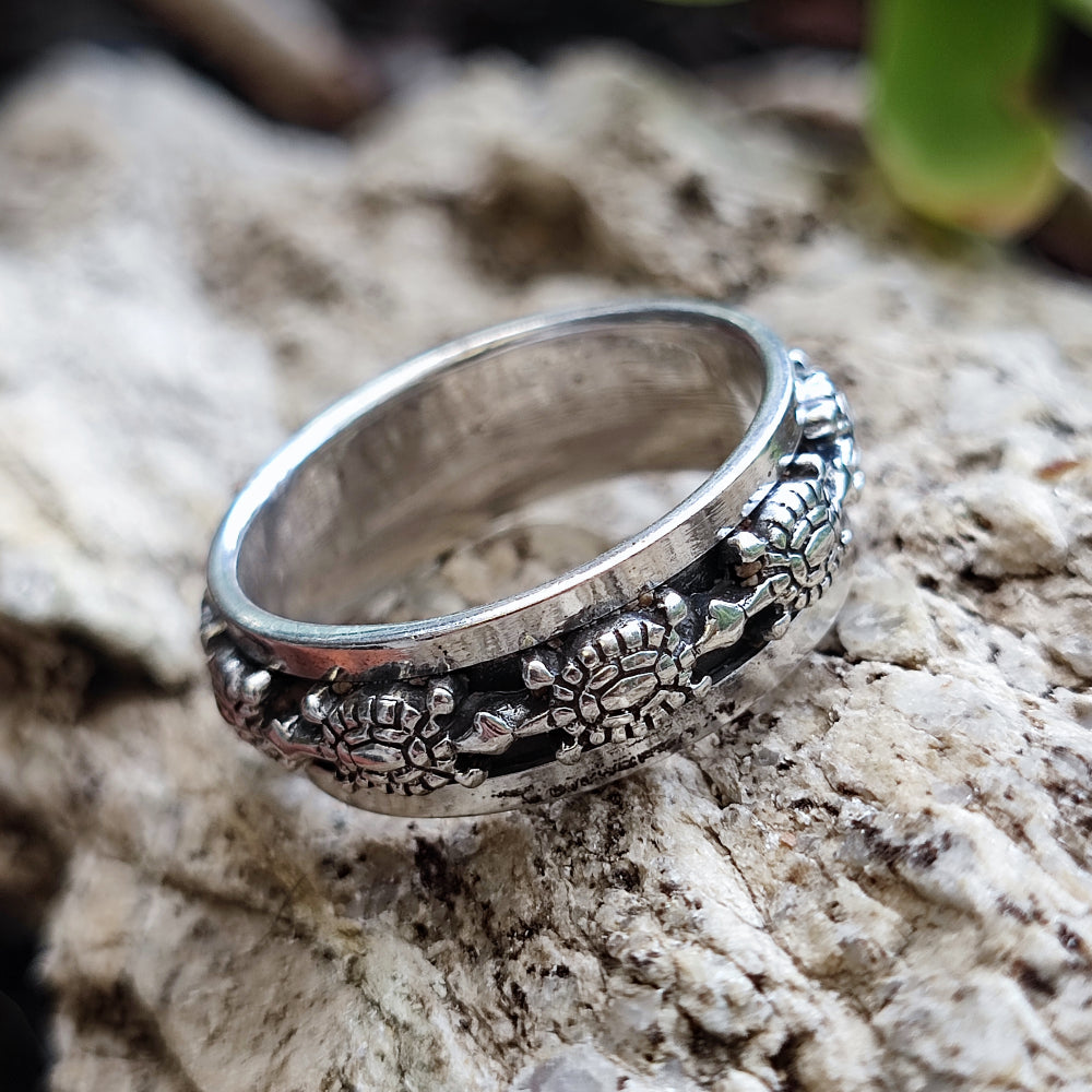 Anello in argento 925 con tartarughe - BALAJI
