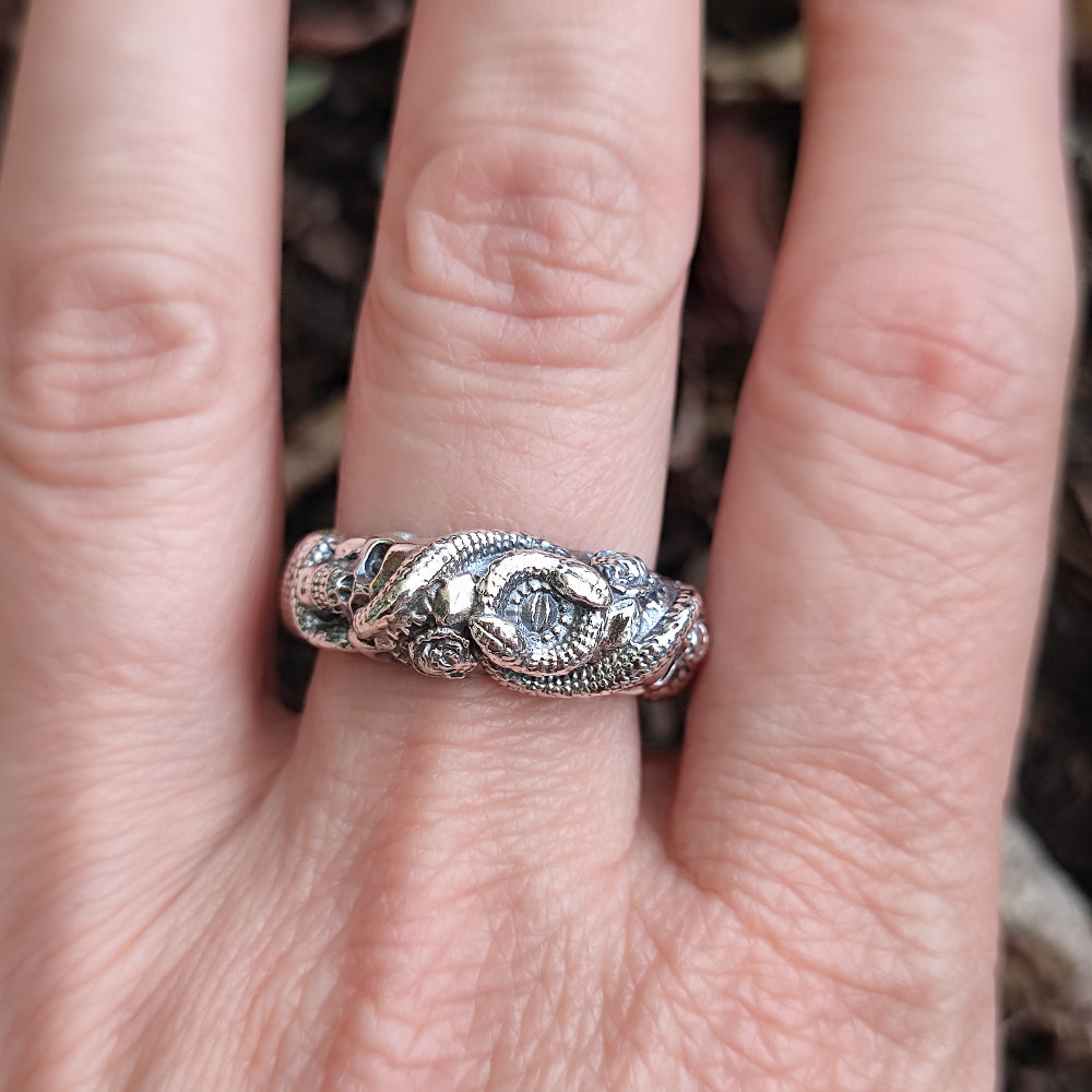 Anello etnico alta in argento 925 - BHADRIYA