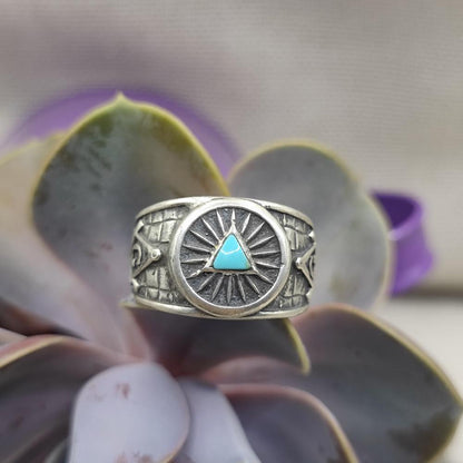 Anello in argento 925 con turchese - KANIRA