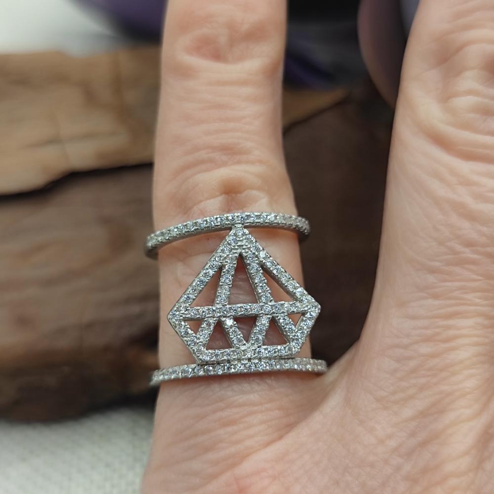 Anello in argento 925 con zirconi - MEERA