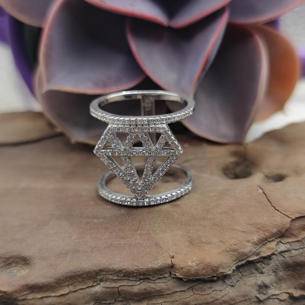 Anello in argento 925 con zirconi - MEERA