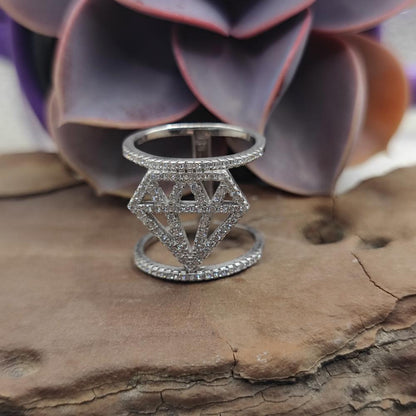 Anello in argento 925 con zirconi - MEERA