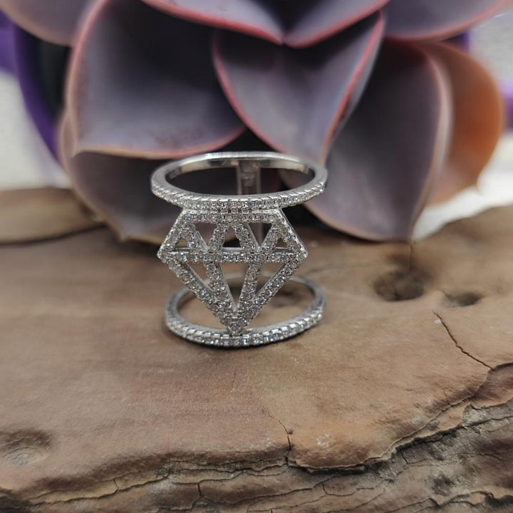 Anello in argento 925 con zirconi - MEERA