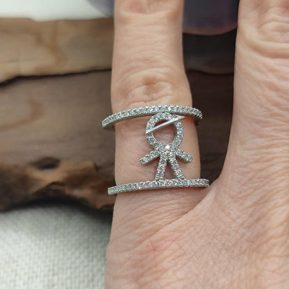 Anello in argento 925 con zirconi - TARA