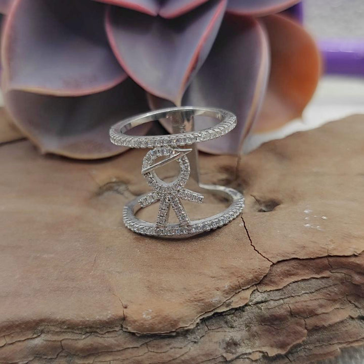 Anello in argento 925 con zirconi - TARA