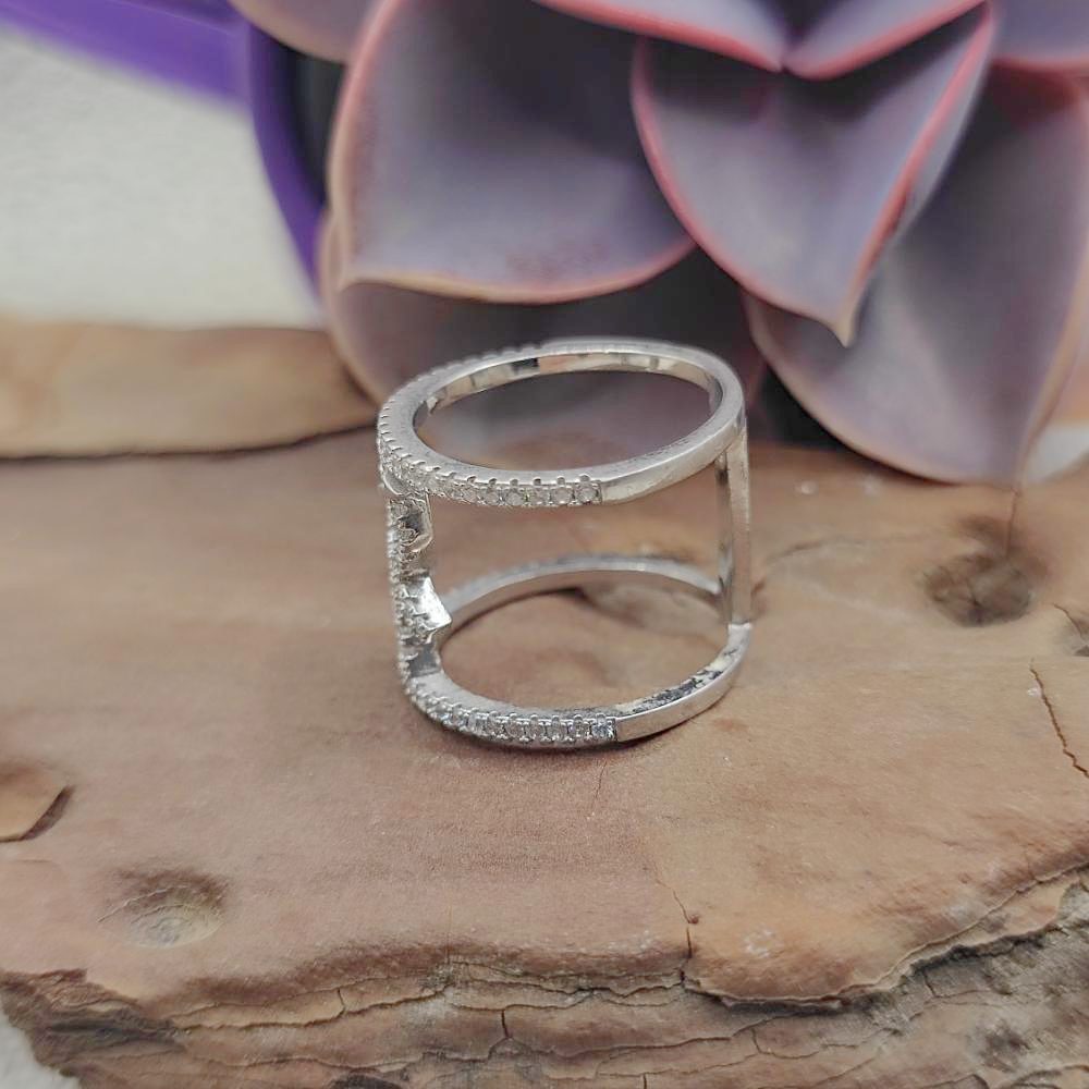 Anello in argento 925 con zirconi - TARA