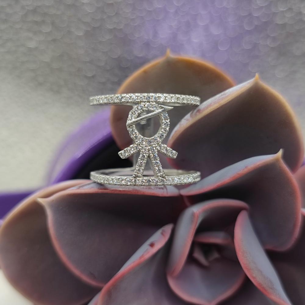 Anello in argento 925 con zirconi - TARA