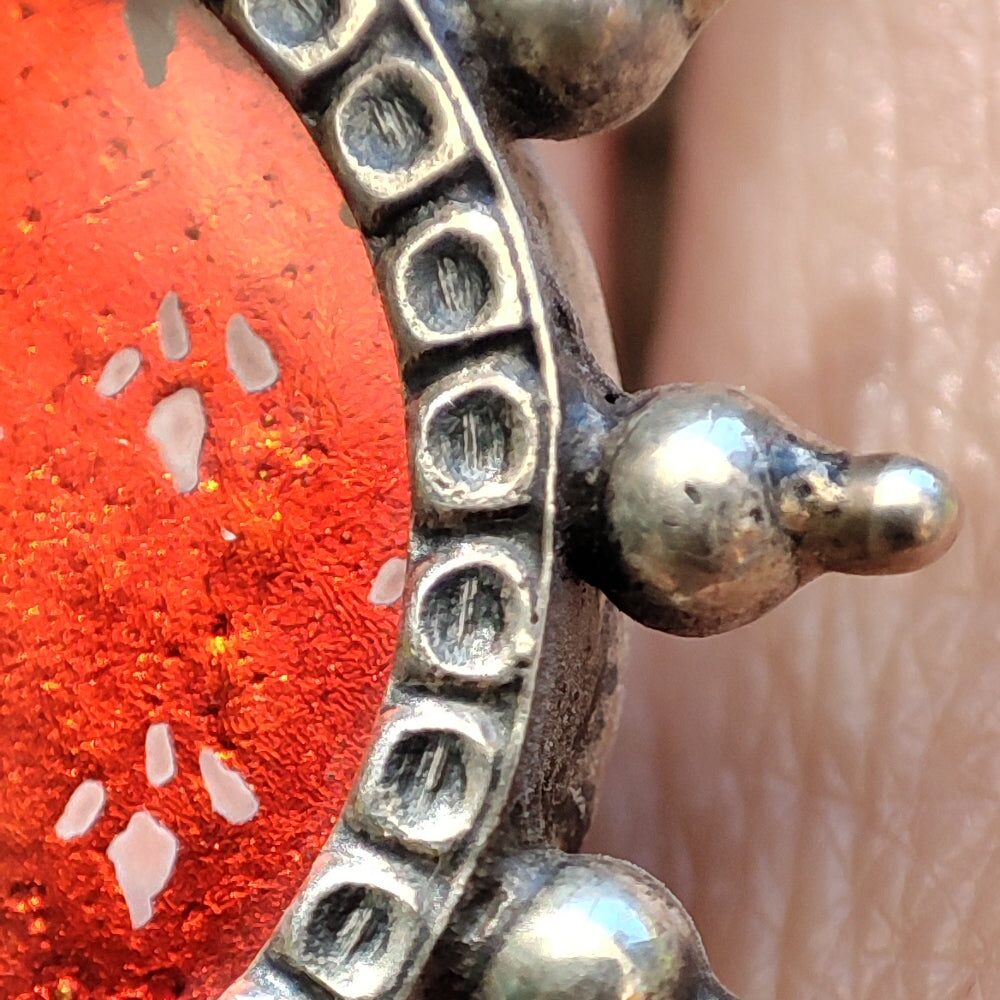 Anello in argento antico e vetro - GUDIPADAR