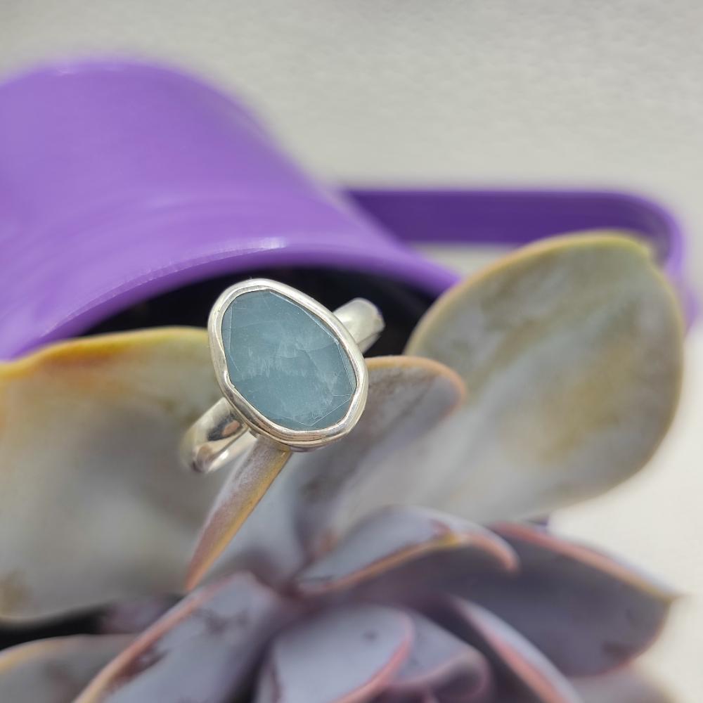 Anello artigianale in argento 925 con pietra - GUNTUR