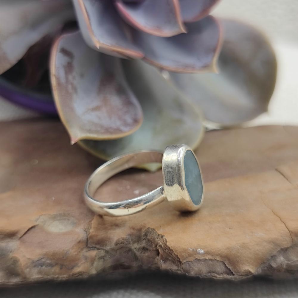 Anello artigianale in argento 925 con pietra - GUNTUR