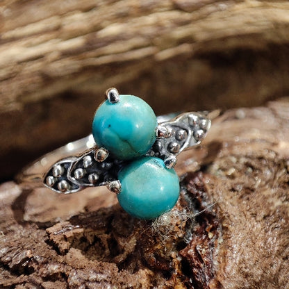 Anello con pietra in argento 925 - SIRKALI – turchese