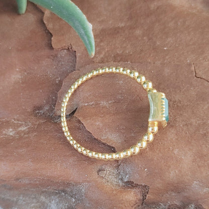 Anello in argento 925 dorato con pietra - BISOI