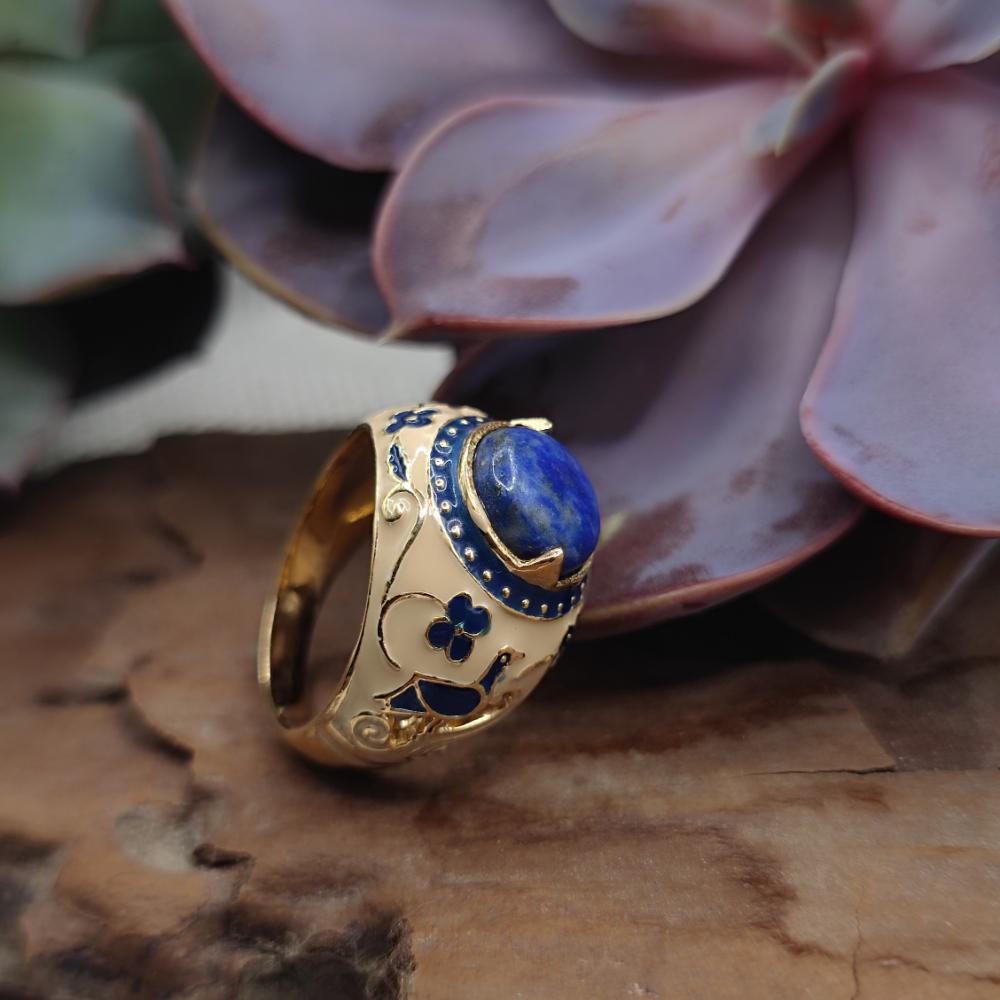 Anello in argento 925 dorato con pietra - SONUA