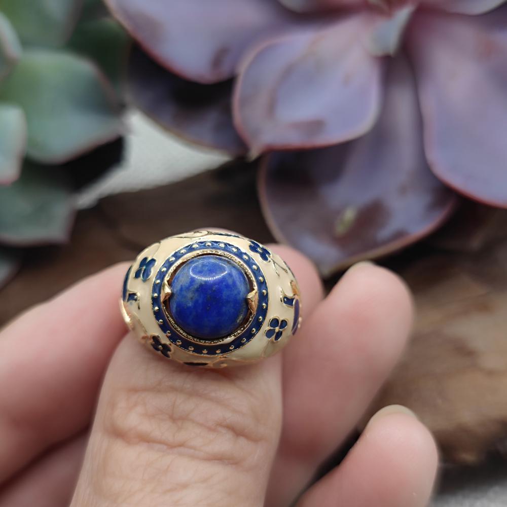 Anello in argento 925 dorato con pietra - SONUA