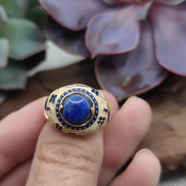 Anello in argento 925 dorato con pietra - SONUA