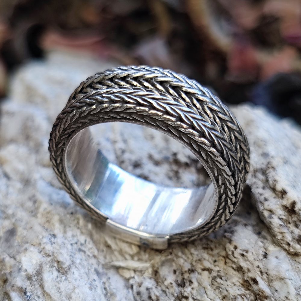 Anello etnico a fascia in argento 925 - RAGAYA