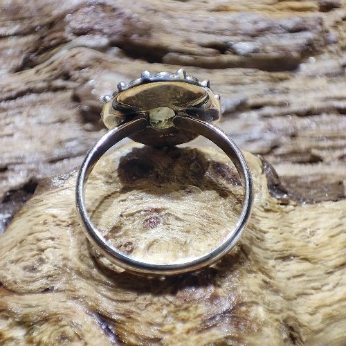 Anello etnico con pietra in argento 925 - LARUNA