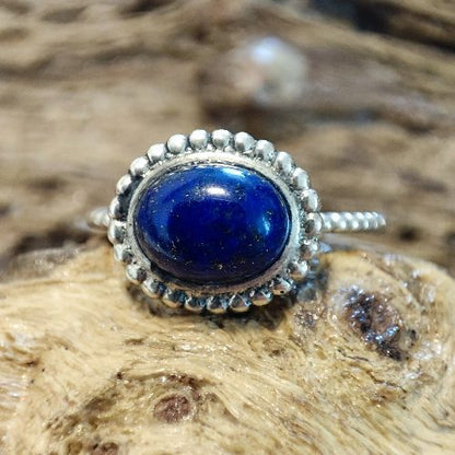 Anello con pietra in argento 925 - TUKUDI lapislazzuli