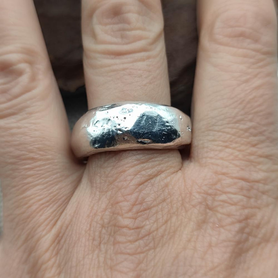 Anello artigianale pezzo unico in argento 925 - KALYANDURG