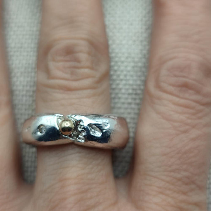 Anello artigianale pezzo unico in argento 925 - KALYANDURG