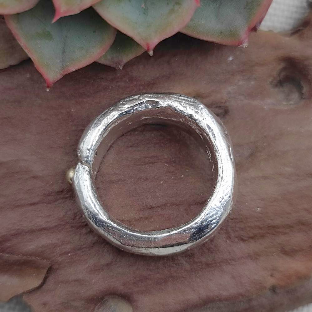 Anello artigianale pezzo unico in argento 925 - KALYANDURG