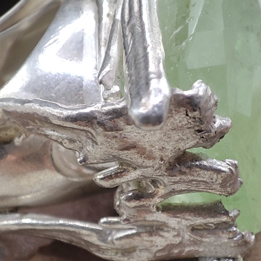 Anello artigianale in argento 925 acquamarina - SINGARA