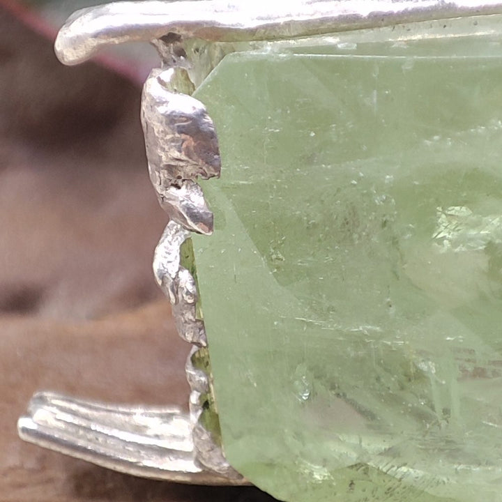 Anello artigianale in argento 925 acquamarina - SINGARA