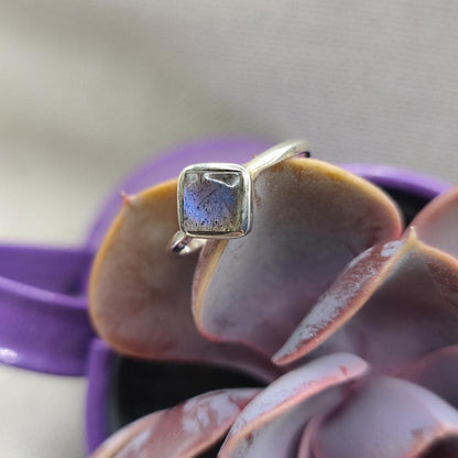 Anello artigianale in argento 925 con pietra - JAGTIAL