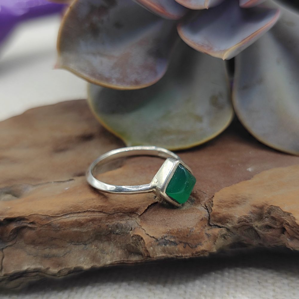 Anello artigianale in argento 925 con pietra - JAGTIAL