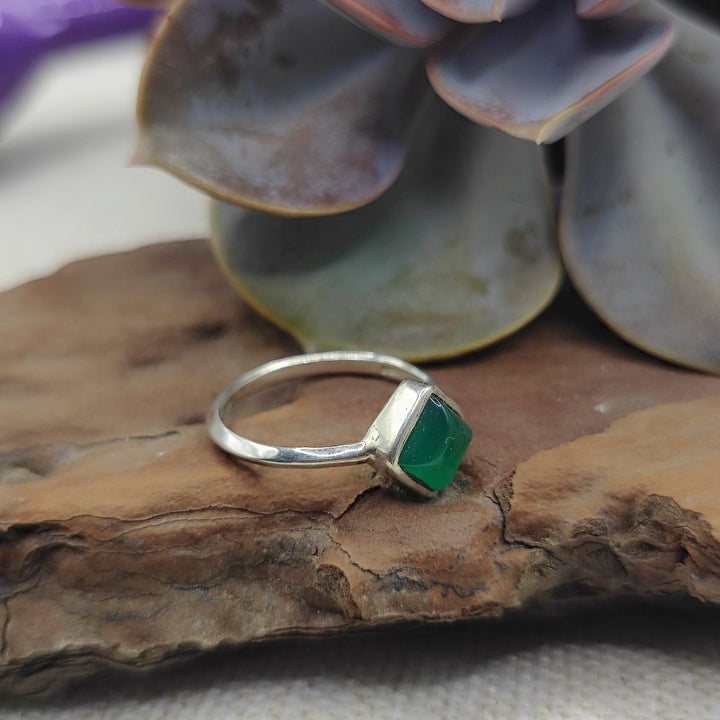 Anello artigianale in argento 925 con pietra - JAGTIAL