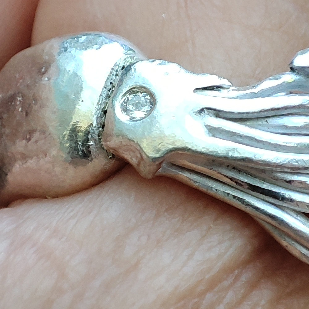 Anello artigianale in argento 925 con pietra - HANNOUJ