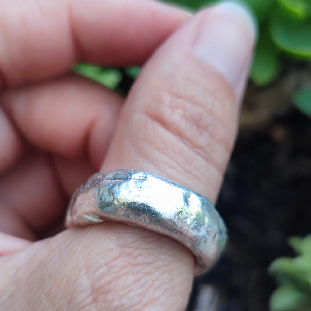 Anello artigianale in argento 925 con pietra - HANNOUJ