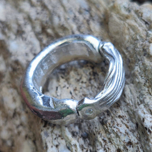 Anello artigianale in argento 925 con pietra - HANNOUJ
