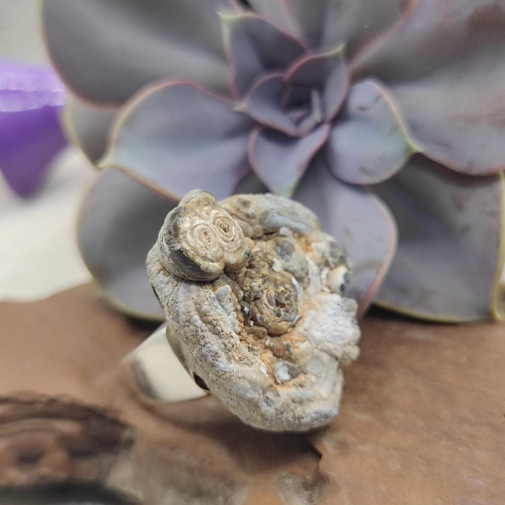 Anello artigianale in argento 925 con pietra - PALOMBAIA