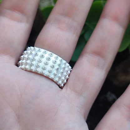 Anello a fascia alta satinata in argento 925 - SIMBAMAEL
