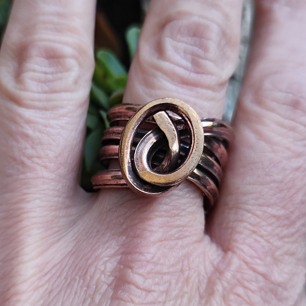 Anello etnico artigianale in bronzo - TEIGART