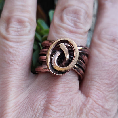 Anello etnico artigianale in bronzo - TEIGART