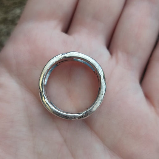 Anello artigianale catena in argento 925 - LOUIS