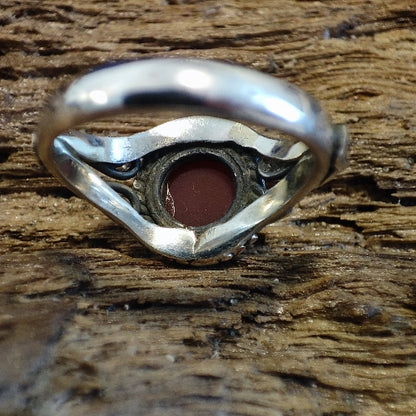 Anello con pietra e filigrana in argento 925 - NARUNA